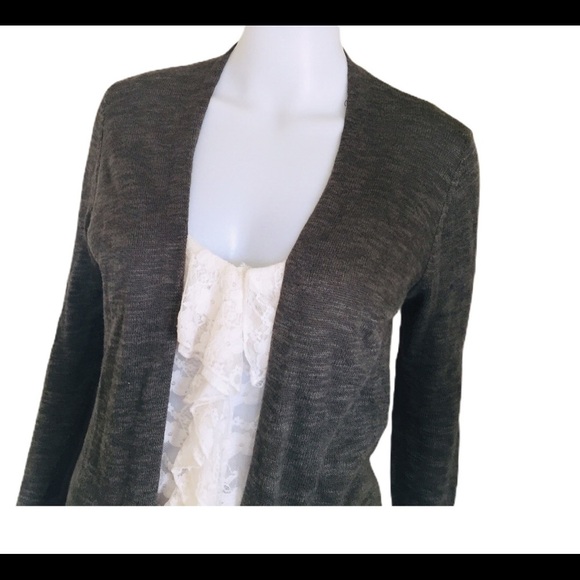 GAP Sweater/Cardigan With Open Front & Long Sleeves Olive Green Size XS - Picture 5 of 12